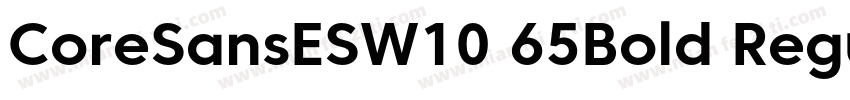 CoreSansESW10 65Bold Regular字体转换